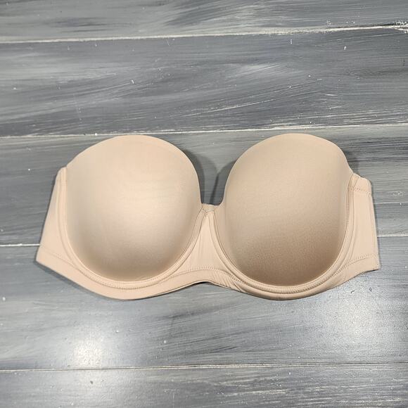 Wacoal Bra 40D Red Carpet Full Figure Underwire Strapless Bra 854119 No Straps - Picture 1 of 7